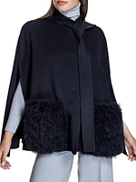 Loro Piana Cashmere Cape with Fur Pockets