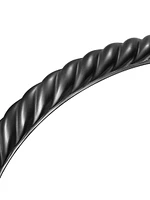 Sculpted Cable Cuff Bracelet Black Titanium, 7MM