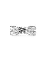 Crossover Two Row Ring Sterling Silver