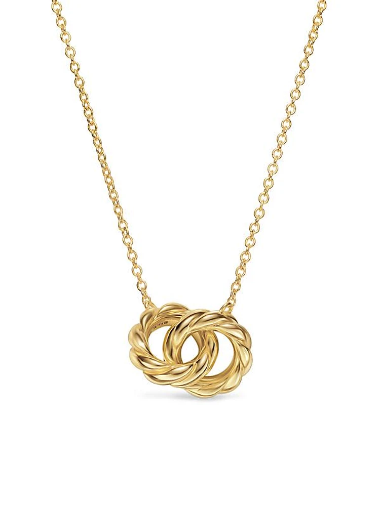 Sculpted Cable Chain Necklace in 18K Yellow Gold, 9MM