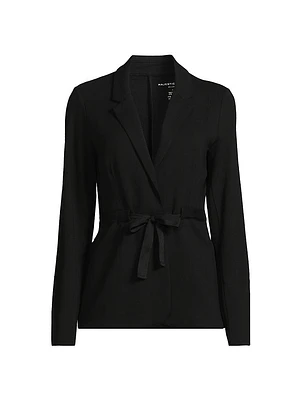 French Terry Grosgrain Tie Blazer