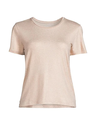 Soft Touch Metallic Crewneck T-Shirt