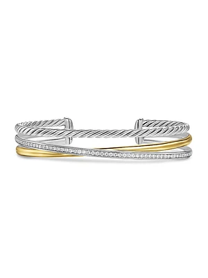 Crossover Three Row Bracelet Sterling Silver
