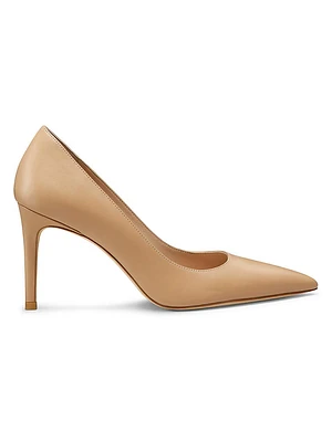 Stuart Power 85MM Leather Pumps