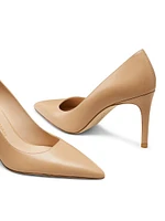 Stuart Power 85MM Leather Pumps