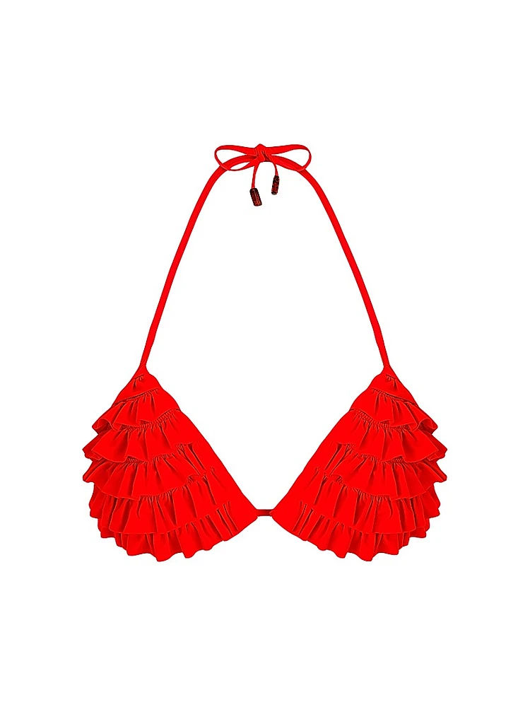 Ruffled Padded Bikini Top