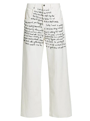 Swirly Text Relaxed Jeans
