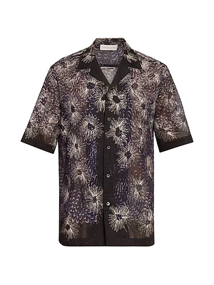 Carltone Embroidered Camp Shirt