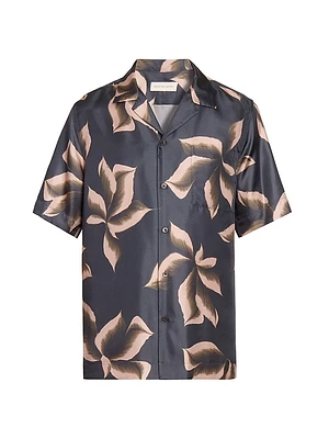 Carltone Floral Silk Camp Shirt