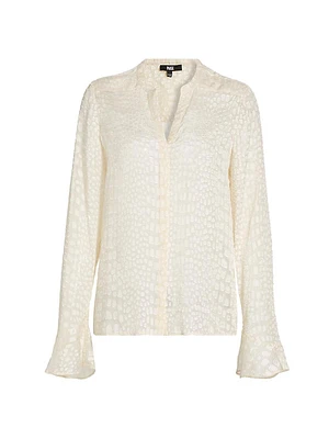 Pepita Quilted Silk-Blend Jacket
