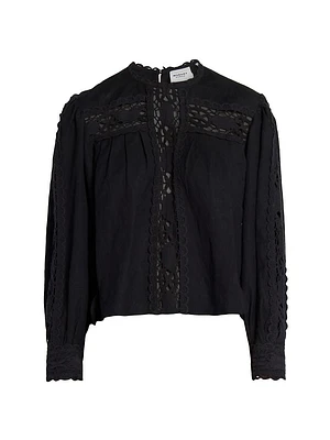 Valmira Lace Linen & Cotton Top