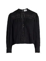 Valmira Lace Linen & Cotton Top