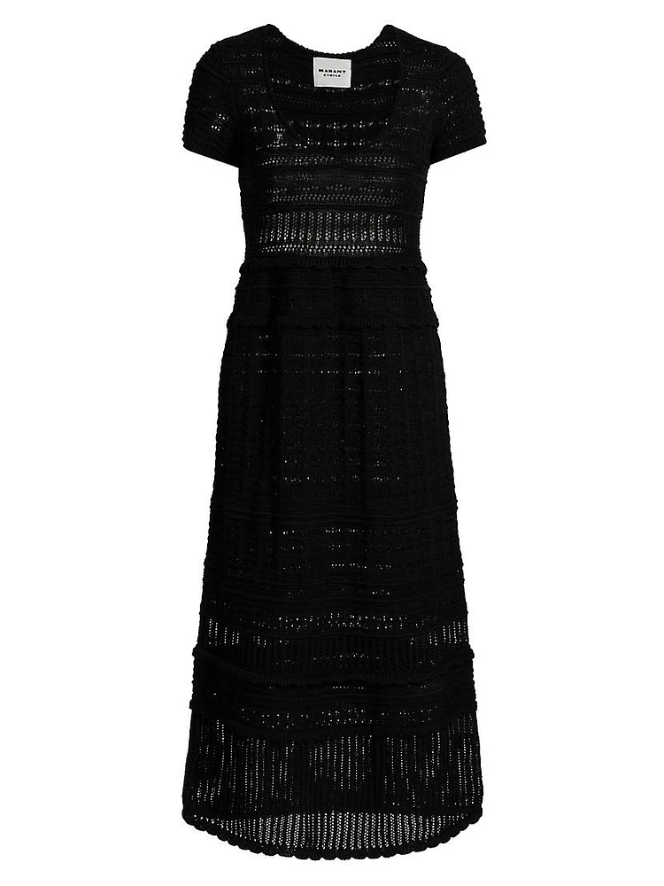 Aurore Open-Knit Cotton Dress