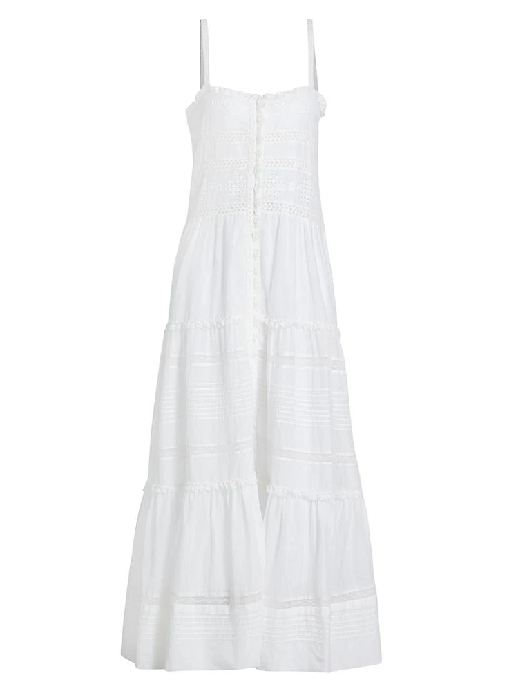 Divine Cotton & Lace Maxi Dress