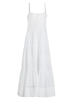 Divine Cotton & Lace Maxi Dress