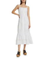 Divine Cotton & Lace Maxi Dress
