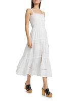 Divine Cotton & Lace Maxi Dress