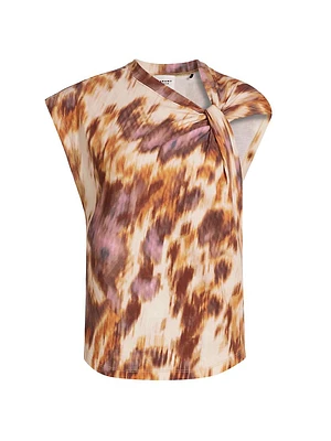 Nayda Twisted Cotton Jersey Top