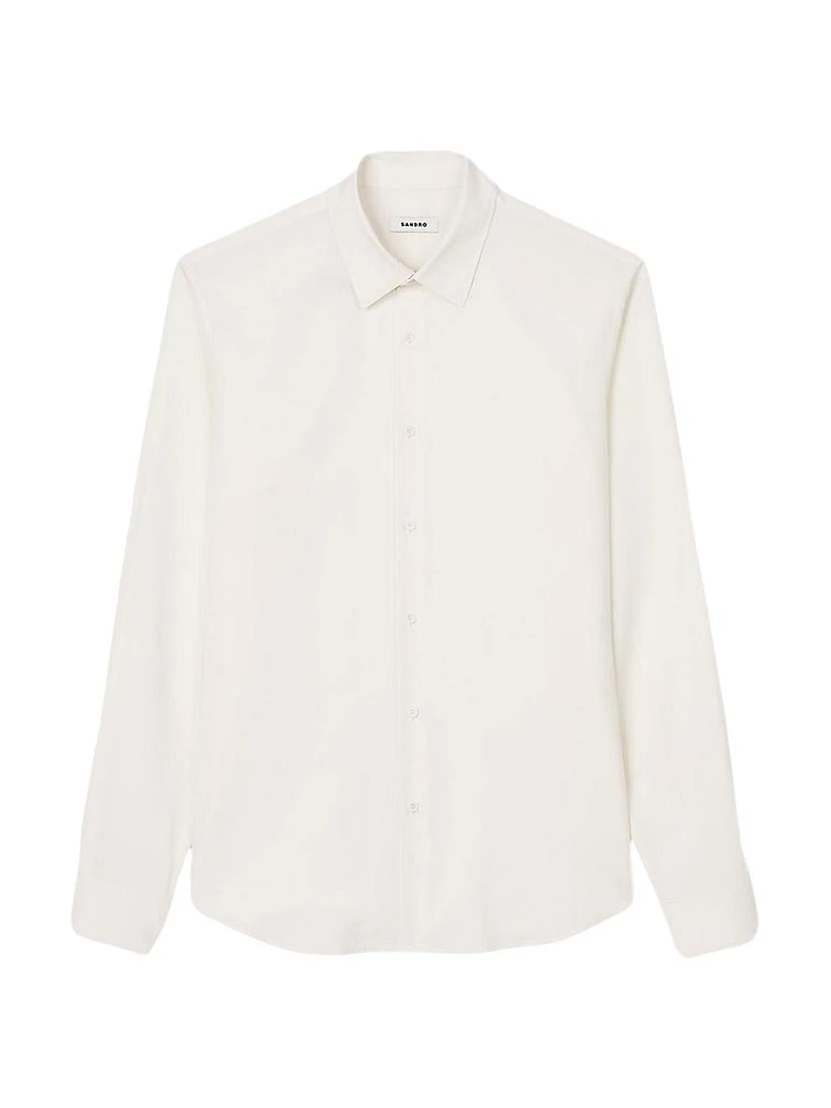 Long-Sleeved Loose-Fit Shirt