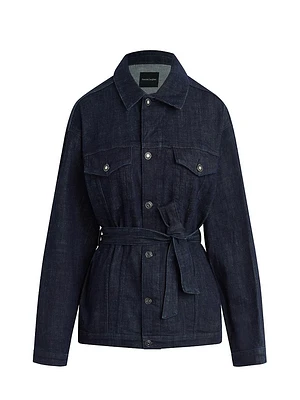 The Jane Denim Tie-Waist Trench Coat