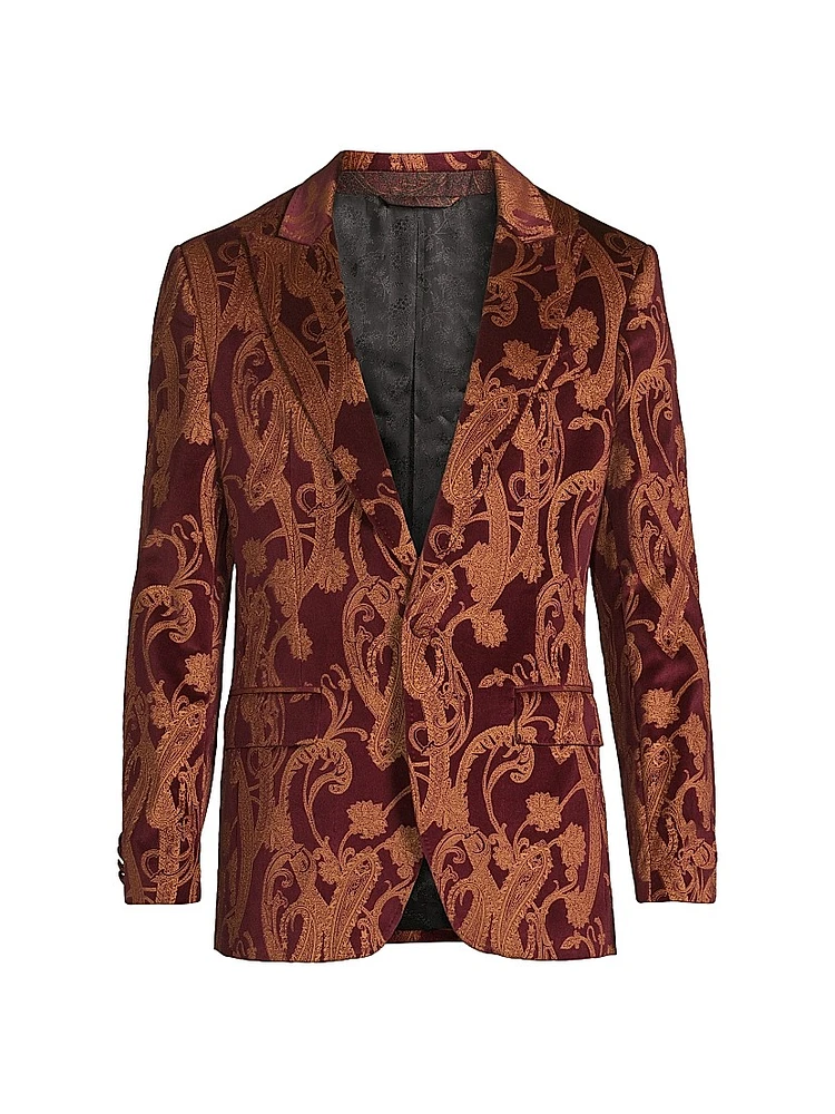 Paisley Velvet Blazer