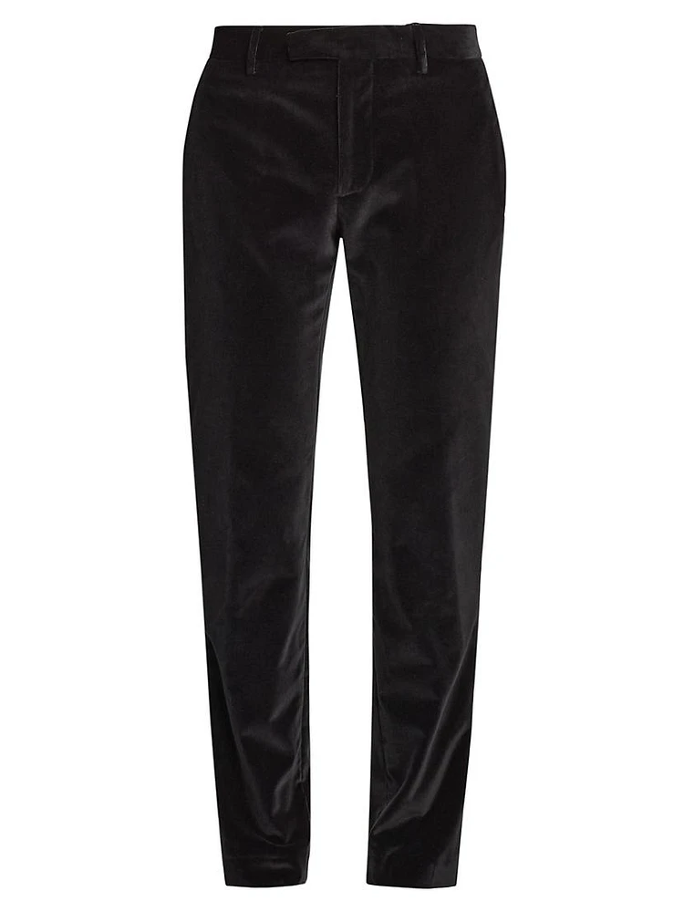 Stretch-Velvet Tuxedo Trousers