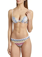 Chevron Lamé Underwire Bikini