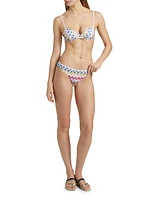 Chevron Lamé Underwire Bikini