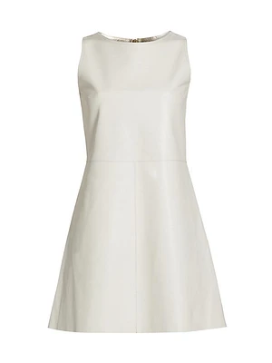 Lozana Reversible Leather Minidress