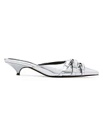 The Emma Metallic Leather 35MM Kitten Pumps
