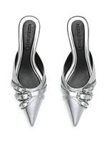 The Emma Metallic Leather 35MM Kitten Pumps