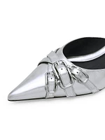 The Emma Metallic Leather 35MM Kitten Pumps