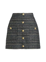Zander Metallic Tweed Miniskirt