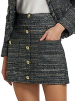 Zander Metallic Tweed Miniskirt
