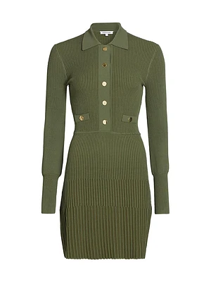 Lauper Rib-Knit Sweaterdress