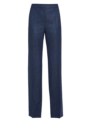 Merino Wool High-Rise Straight-Leg Pants
