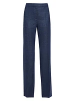 Merino Wool High-Rise Straight-Leg Pants