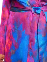 Charmeuse Tie-Waist Faux Wrap Dress