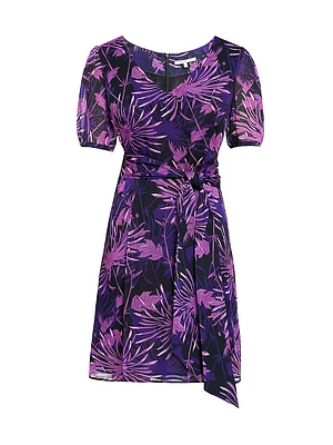 Floral Crinkle Georgette Minidress