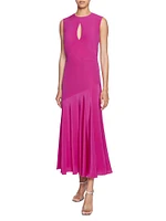 Silk Crêpe de Chine Maxi Dress
