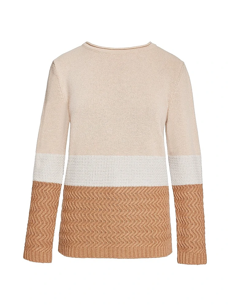 Colorblocked Wool-Blend Sweater