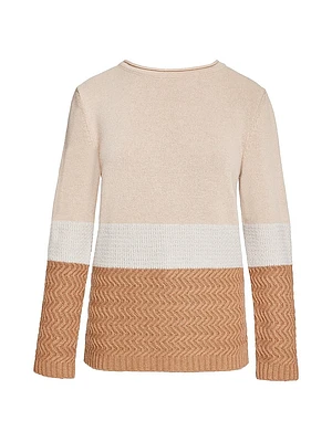 Colorblocked Wool-Blend Sweater