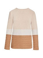 Colorblocked Wool-Blend Sweater