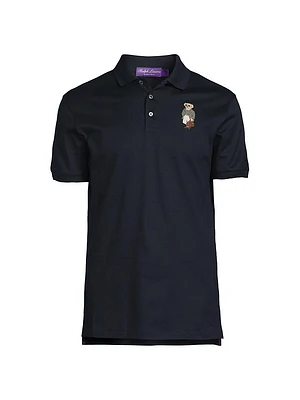 Custom-Slim-Fit Polo Bear Piqué Shirt