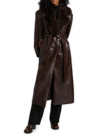 Sarita Leather Maxi Coat