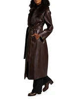 Sarita Leather Maxi Coat