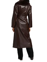 Sarita Leather Maxi Coat