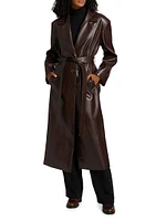 Sarita Leather Maxi Coat