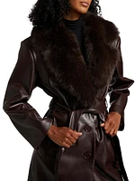 Sarita Leather Maxi Coat