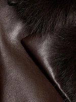 Sarita Leather Maxi Coat